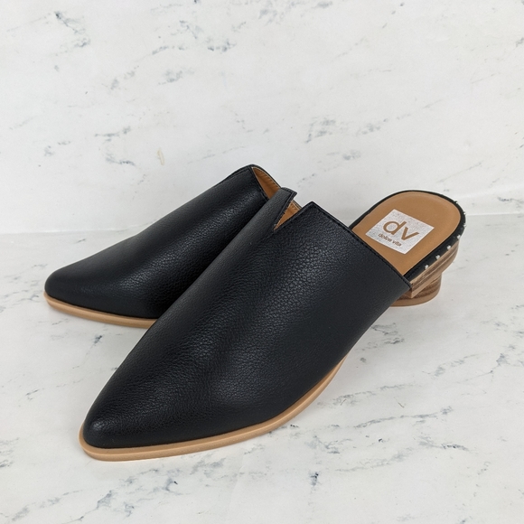 NEW Dolce Vita  Stacked Heel Leather Mule - Picture 4 of 8